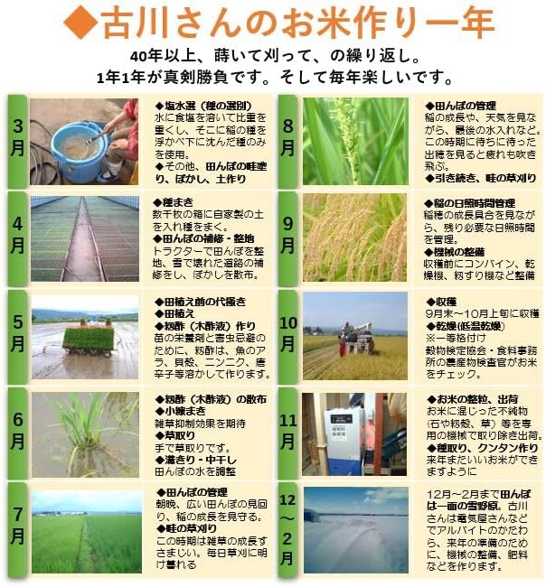 【会津産・R7年度産新米】自然農法米 古川さんのコシヒカリ【玄米5kg】(化学農薬・化学肥料不使用/40年以上無農薬栽培) ※低温乾燥米 ※色彩別選別機により選別済み ※会津産のお米は食味ランク「特A」の常連。「魚沼」と双璧をなすコシヒカリの名産地より最高級品質のお米をお届けします。