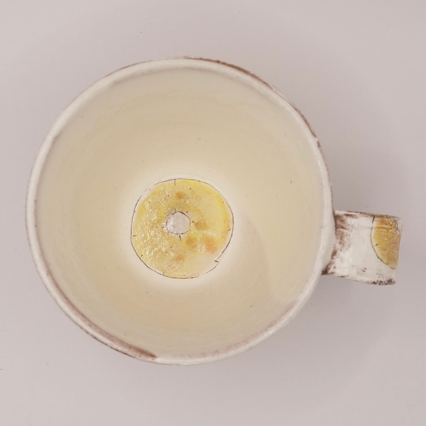 大畠穏さんのマグカップ「pineapple(パイナップル)」(粉引・絵付け)