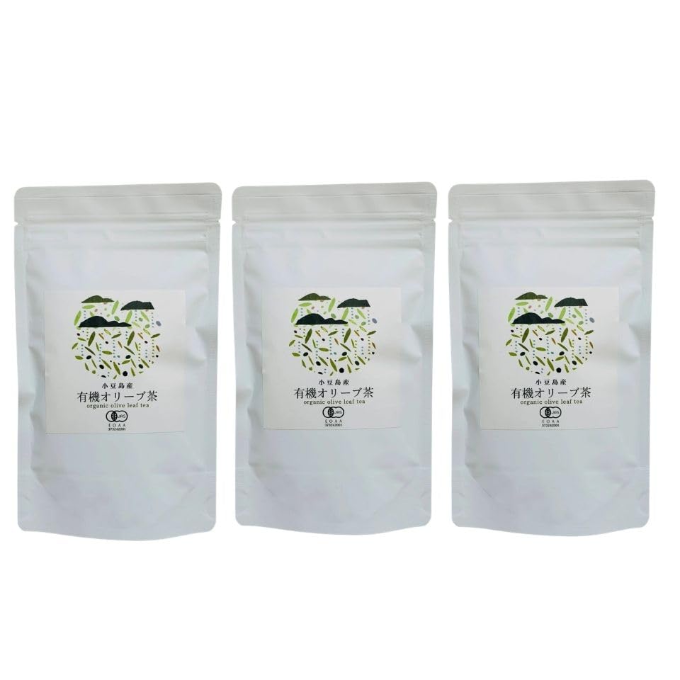 【3袋セット】山田オリーブ園 小豆島産 有機無農薬栽培 有機オリーブ茶 有機JAS 自然農法 国産 無添加 ノンカフェイン 手摘み 春摘み 小豆島 ティーバッグ 2g×10個 1袋