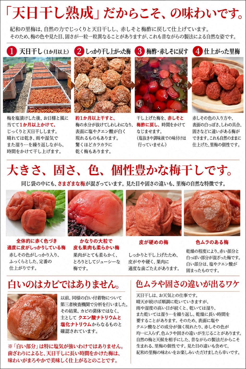 自然農法・無添加梅干【紀和の里梅】500g（梅酢含む）【メール便送料無料】
